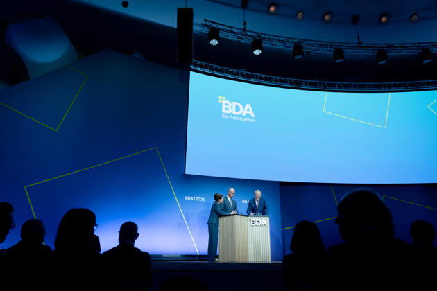 German Employers Day, bcc, Berlin Congress Center German Employers Day, bcc, Berlin Congress Center, Rainer Dulger, Employers Association President Friedrich Merz, Federal Chancellor Dagmar Rosenfeld Berlin Berlin GER