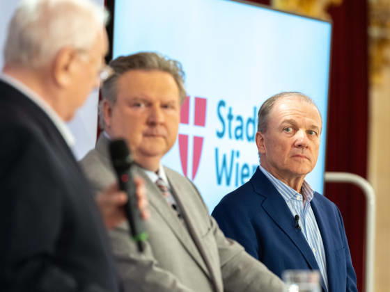 October 13, 2026: Press conference with Mayor and President Michael Häupl of the Vienna Science, Research, and Technology Fund, Vienna Mayor and Provincial Governor Michael Ludwig (SPÖ) and Board Member Gerhard Ströck of the WE ME Foundation at the October 13, 2026, press conference on ME CFS and post-acute infection syndromes—research and care—