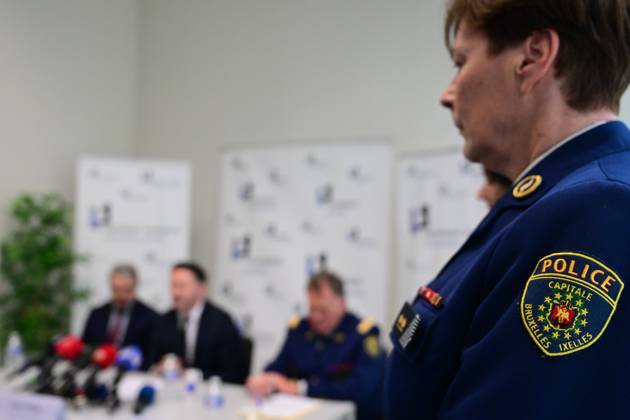 a press conference of the Brussels Public Prosecutor regarding two incidents, on Tuesday 13 October 2026, in Brussels. A police officer with the Anti-Assault Brigade died last night in Jette during a response to a call and one person died in a shooting in Ixelles.  DIRKxWAEM 189656970