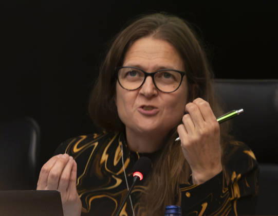 October 13, 2026, Geneva, Geneva, Switzerland: Geneva Switzerland, 10 13 2026: SUSANN SIMOLIN is the director of the Aland Peace Institute (Alands Fredsinstitut), a position to which she was appointed in December 2023. during the Autonomy, identity and peace of Aland Islands and which concerns Autonomy, identity, and peace: what do 105 years of the Aland Islands (Finland) where Swedish is spoken teach us about conflict resolution today and which was held at United Nations of Geneva in Geneva. Geneva Switzerland - ZUMAd206 20261013_zip_d206_019 Copyright: xEricxDubostx