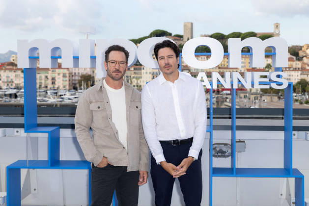 Mark-Paul Gosselaar Shane Cunningham During Premiere of BulgES - Cannes Mark-Paul Gosselaar and Shane Cunningham attend the photocall of BulgES during Cannes Mipcom 2026 in Cannes, France on October 13, 2026. Photo by Shootpix ABACAPRESS.COM Cannes France  Copyright: xShootpix ABACAx