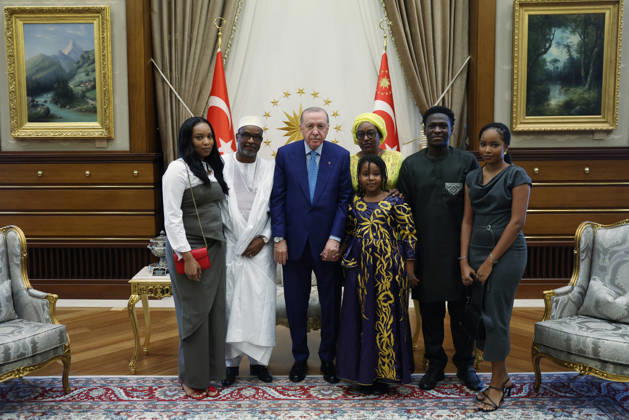 Turkish President Recep Tayyip Erdogan ANKARA, TURKIYE - OCTOBER 13: (----EDITORIAL USE ONLY - MANDATORY CREDIT - TURKISH PRESIDENCY MURAT KULA HANDOUT - NO MARKETING NO ADVERTISING CAMPAIGNS - DISTRIBUTED AS A SERVICE TO CLIENTS----) Ambassador of Mali to Turkiye, Oumarou Maiga and Turkish President Recep Tayyip Erdogan pose for a photo after he presents the letter of credence at the Presidential Complex, in Ankara, Turkiye on October 13, 2026. TUR Presidency Murat Kula Anadolu Ankara Turkey. Editorial use only. Please get in touch for any other usage.  Copyright: x2026xAnadoluxTURxPresidency MuratxKulax