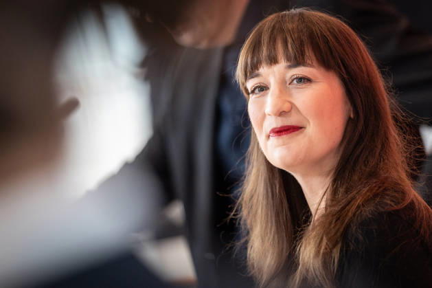 Heidi Reichinnek, Chair of the Die Linke parliamentary caucus in the German Bundestag; Press Statement from the Die Linke Caucus, German Bundestag, Berlin, Berlin, Germany, Bundestag