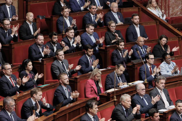 October 13, 2026: National Rally group in the National Assembly during a question and answer session with the government at the National Assembly in Paris, on October 13, 2026. - ZUMAs287 20261013_zip_s287_024 Copyright: xSadakxSouicix