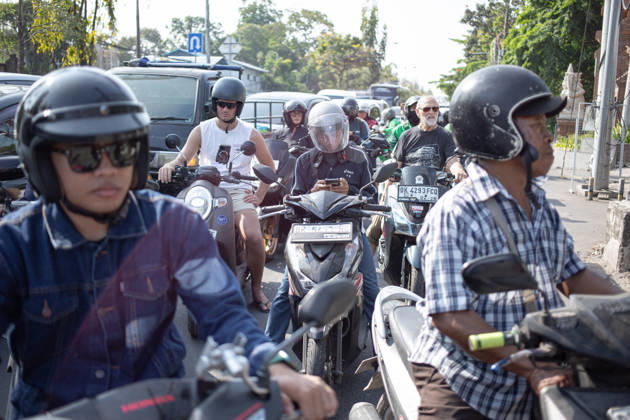 October 13, 2026, Denpasar, Bali, Indonesia: Motorcyclists line up at a filling station to get petrol in Denpasar as fuel delivery disruptions trigger widespread shortages across the Indonesian resort island of Bali. Denpasar Indonesia - ZUMAp229 20261013_zip_p229_009 Copyright: xLanaxPriatnax