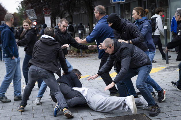 Thousands join fresh student protests across France as education disruptions spread STRASBOURG, FRANCE - OCTOBER 13: A young student is restrained by police officers during a demonstration in Strasbourg, France, on October 13, 2026. Sathiri Kelpa Anadolu Strasbourg France. Editorial use only. Please get in touch for any other usage.  Copyright: x2026xAnadoluxSathirixKelpax