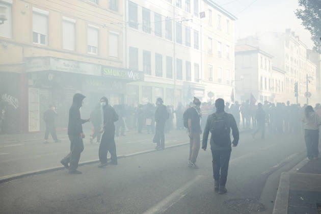 Student protest continues in Lyon LYON, FRANCE - OCTOBER 13: Students march during a demonstration over education funding in Lyon, France on October 13, 2026. Thousands of students and educational staff marched across the city as part of a nationwide day of strikes and school blockades demanding increased resources and structural reforms in national education. Laurent Vlad Anadolu Lyon France. Editorial use only. Please get in touch for any other usage.  Copyright: x2026xAnadoluxLaurentxVladx