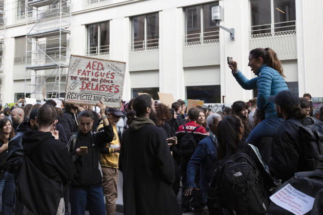 Student protest continues in Lyon LYON, FRANCE - OCTOBER 13: Students march during a demonstration over education funding in Lyon, France on October 13, 2026. Thousands of students and educational staff marched across the city as part of a nationwide day of strikes and school blockades demanding increased resources and structural reforms in national education. Laurent Vlad Anadolu Lyon France. Editorial use only. Please get in touch for any other usage.  Copyright: x2026xAnadoluxLaurentxVladx
