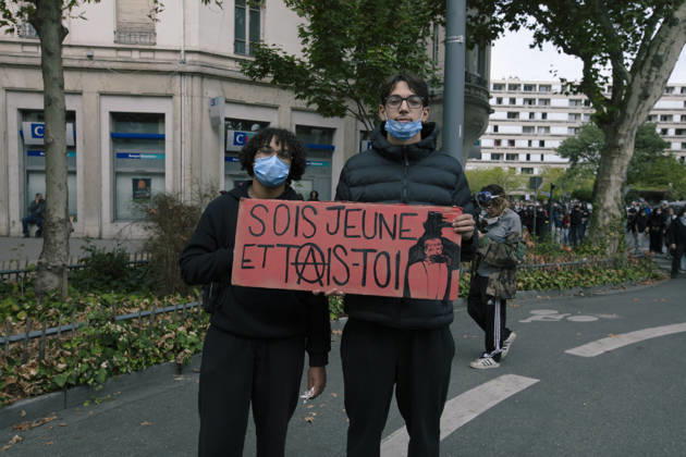 Student protest continues in Lyon LYON, FRANCE - OCTOBER 13: Students march during a demonstration over education funding in Lyon, France on October 13, 2026. Thousands of students and educational staff marched across the city as part of a nationwide day of strikes and school blockades demanding increased resources and structural reforms in national education. Laurent Vlad Anadolu Lyon France. Editorial use only. Please get in touch for any other usage.  Copyright: x2026xAnadoluxLaurentxVladx
