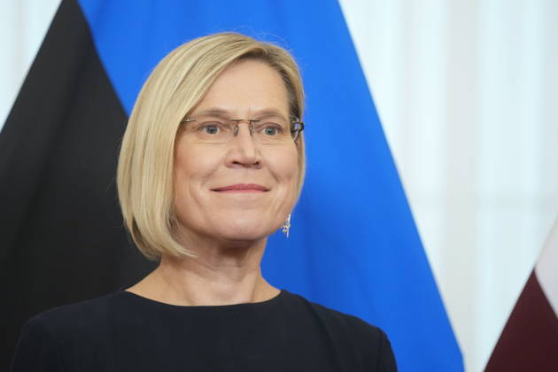October 13, 2026, Riga, Vidzeme Region, Latvia: Estonian President ULLE MADISE pose media during her visit to Latvia Riga Latvia  - ZUMAk193 20261013_zip_k193_020 Copyright: xIntsxKalninsx