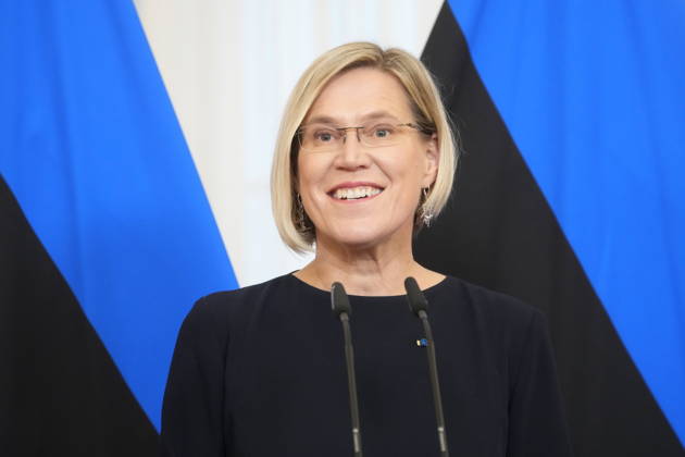 October 13, 2026, Riga, Vidzeme Region, Latvia: Estonian President ULLE MADISE attends press conference during her visit to Latvia Riga Latvia - ZUMAk193 20261013_zip_k193_008 Copyright: xIntsxKalninsx