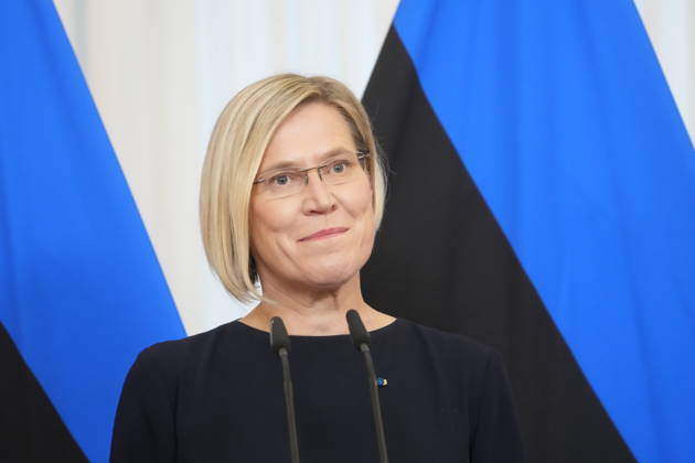 October 13, 2026, Riga, Vidzeme Region, Latvia: Estonian President ULLE MADISE attends press conference during her visit to Latvia Riga Latvia - ZUMAk193 20261013_zip_k193_009 Copyright: xIntsxKalninsx