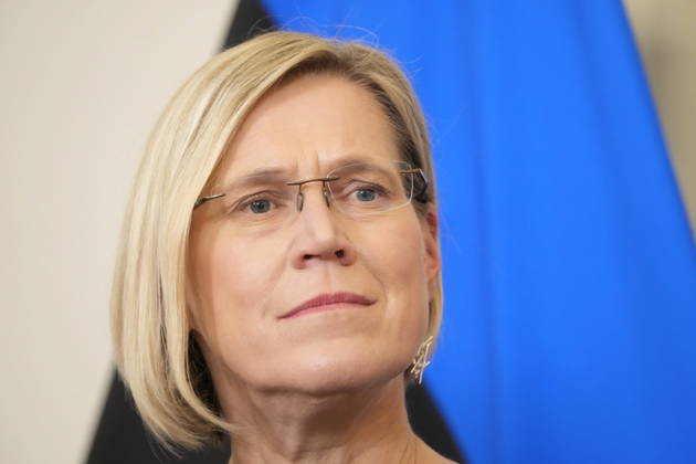 October 13, 2026, Riga, Vidzeme Region, Latvia: Estonian President ULLE MADISE attends press conference during her visit to Latvia Riga Latvia - ZUMAk193 20261013_zip_k193_015 Copyright: xIntsxKalninsx