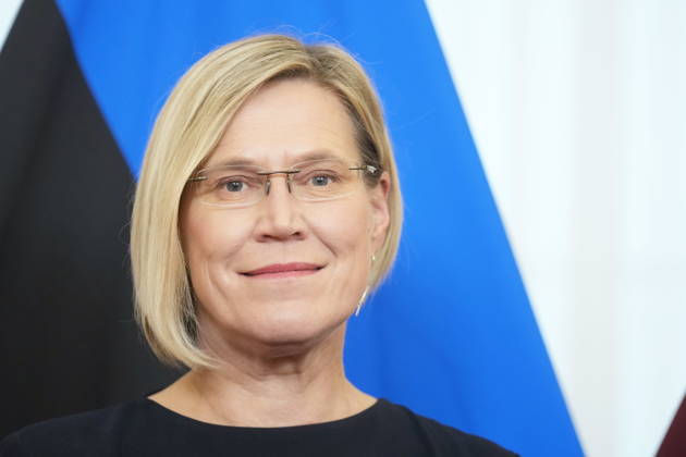 October 13, 2026, Riga, Vidzeme Region, Latvia: Estonian President ULLE MADISE pose media during her visit to Latvia Riga Latvia - ZUMAk193 20261013_zip_k193_018 Copyright: xIntsxKalninsx