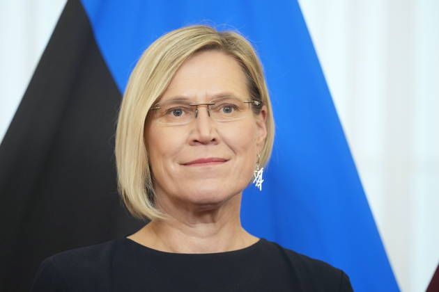 October 13, 2026, Riga, Vidzeme Region, Latvia: Estonian President ULLE MADISE pose media during her visit to Latvia Riga Latvia - ZUMAk193 20261013_zip_k193_019 Copyright: xIntsxKalninsx