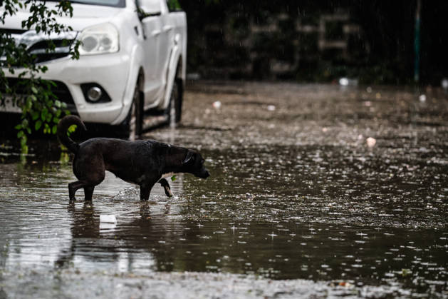 Santiago, October 13, 2026: Flooding at the intersection of Irarrazaval and Lo Encalada in the municipality of Nunoa due to heavy rains in the capital. Diego Martin Aton Chile, Aton 1199651 jpeg  Copyright: DIEGOxMARTIN ATONxCHILE