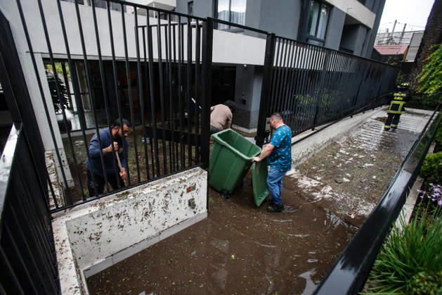 Santiago, October 13, 2026: Flooding at the intersection of Irarrazaval and Lo Encalada in the municipality of Nunoa due to heavy rains in the capital. Diego Martin Aton Chile, Aton 1199659 jpeg  Copyright: DIEGOxMARTIN ATONxCHILE