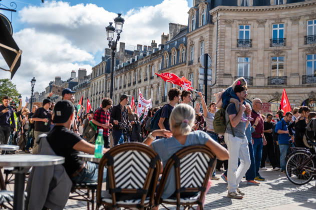 October 13, 2026, Bordeaux, Nouvelle-Aquitaine, France: High school students are protesting all over France, particularly here in Bordeaux. Their grievances are as follows: a shortage of staff, overcrowded class schedules, dilapidated infrastructure, a stressful college counseling process (career guidance), and deteriorating learning conditions. Bordeaux France - ZUMAh207 20261013_zip_h207_059 Copyright: xFabricexHebertx