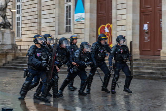 October 13, 2026, Bordeaux, Nouvelle-Aquitaine, France: High school students are protesting all over France, particularly here in Bordeaux. Their grievances are as follows: a shortage of staff, overcrowded class schedules, dilapidated infrastructure, a stressful college counseling process (career guidance), and deteriorating learning conditions. Bordeaux France - ZUMAh207 20261013_zip_h207_087 Copyright: xFabricexHebertx