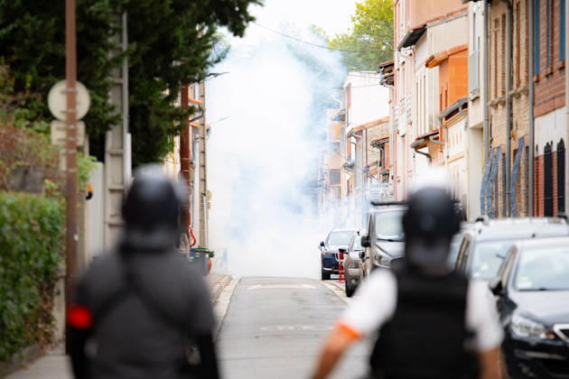 Student Protesters Clash With CRS In Toulouse - France French police deploy tear gas against protesters during a student demonstration in Toulouse, France on October 13, 2026. Photo by Nathan Barange ABACAPRESS.COM Toulouse HAUTE-GARONNE France  Copyright: xBarangexNathan ABACAx