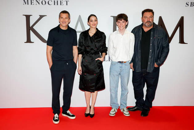 Premiere of the film *Karma* at the Pathé Palace: Guillaume Canet, Marion Cotillard, Hugo Trophardy, and Denis Menochet 460446 October 13, 2026 France  Copyright: xLionelxGuericolasx xStarfacex STAR_460446_122