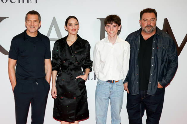 Premiere of the film *Karma* at the Pathé Palace: Guillaume Canet, Marion Cotillard, Hugo Trophardy, and Denis Menochet 460446 October 13, 2026 France  Copyright: xLionelxGuericolasx xStarfacex STAR_460446_123