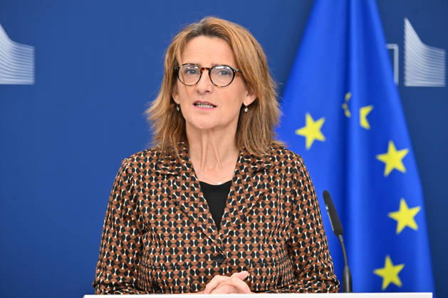 European Commission Vice-President Teresa Ribera BRUSSELS, BELGIUM - OCTOBER 14: Teresa Ribera, European Commission Executive Vice-President for a Clean, Just and Competitive Transition, holds a press conference on a competition case in Brussels, Belgium, on October 14, 2026. Dursun Aydemir Anadolu Brussels Belgium. Editorial use only. Please get in touch for any other usage.  Copyright: x2026xAnadoluxDursunxAydemirx