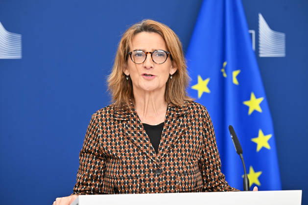 European Commission Vice-President Teresa Ribera BRUSSELS, BELGIUM - OCTOBER 14: Teresa Ribera, European Commission Executive Vice-President for a Clean, Just and Competitive Transition, holds a press conference on a competition case in Brussels, Belgium, on October 14, 2026. Dursun Aydemir Anadolu Brussels Belgium. Editorial use only. Please get in touch for any other usage.  Copyright: x2026xAnadoluxDursunxAydemirx