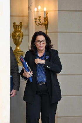 Weekly Cabinet Meeting at the Elysee Palace French Minister for Sports, Youth and Associative Life Marina Ferrari leaves after the weekly cabinet meeting (Conseil des ministres) at the Elysee Palace in Paris, France, on October 14, 2026. Photo by Tomas Stevens ABACAPRESS.COM Paris France  Copyright: xStevensxTomas ABACAx