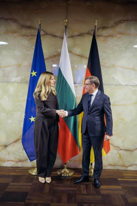 Johann Wadephul (CDU), Federal Minister of Foreign Affairs, meets with Velislava Petrova Chamova, Minister of Foreign Affairs of Bulgaria. Berlin, October 14, 2026. Photographed on behalf of the Federal Foreign Office, Berlin, Germany. Copyright: xThomasxTrutschel AAx