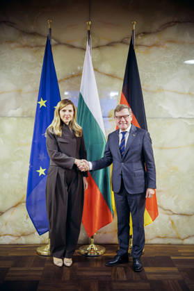 Johann Wadephul (CDU), Federal Minister of Foreign Affairs, meets with Velislava Petrova Chamova, Minister of Foreign Affairs of Bulgaria. Berlin, October 14, 2026. Photographed on behalf of the Federal Foreign Office, Berlin, Germany. Copyright: xThomasxTrutschel AAx