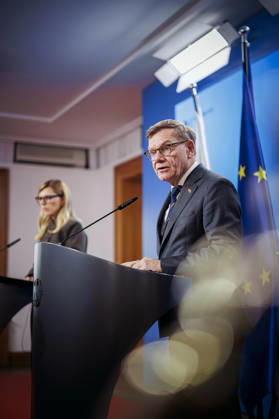 Johann Wadephul (CDU), Federal Minister of Foreign Affairs, meets with Velislava Petrova Chamova, Minister of Foreign Affairs of Bulgaria. Berlin, October 14, 2026. Photographed on behalf of the Federal Foreign Office, Berlin, Germany. Copyright: xThomasxTrutschel AAx