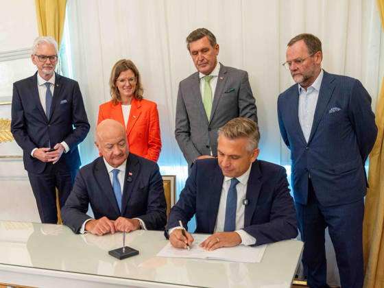 October 14, 2026: Press Conference on the Central Industrial Strategy—Federal Chancellor Christian Stocker (ÖVP), Federal Minister of Economy, Energy, and Tourism Wolfgan