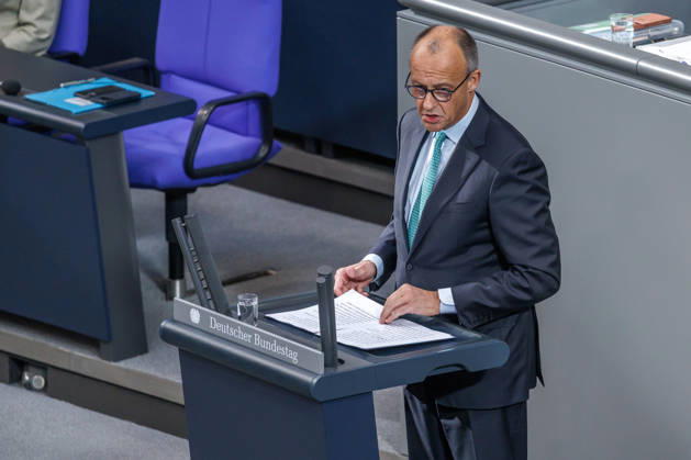 Bundestag Chancellor Friedrich Merz CDU in the German Bundestag on October 14, 2026, in Berlin, Berlin, Berlin, Germany, Bundestag