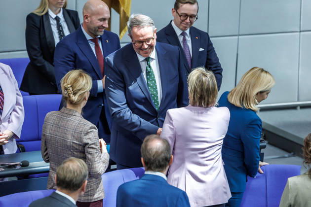 Bundestag: Alexander Schweitzer (SPD), Federal Minister of Labor and Social Affairs, after being sworn in at the German Bundestag on October 14, 2026, in Berlin, Berlin, Berlin, Germany, Bundestag