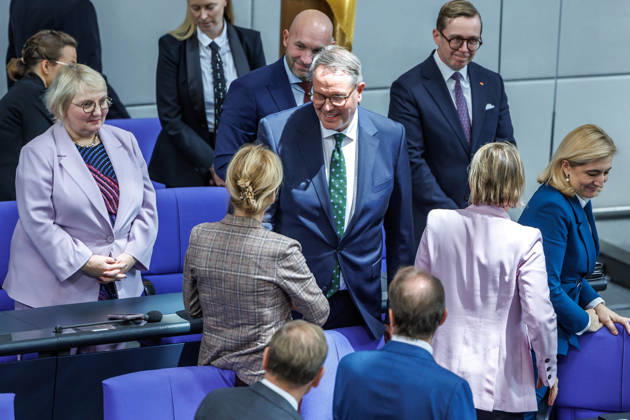 Bundestag: Alexander Schweitzer (SPD), Federal Minister of Labor and Social Affairs, after being sworn in at the German Bundestag on October 14, 2026, in Berlin, Berlin, Berlin, Germany, Bundestag