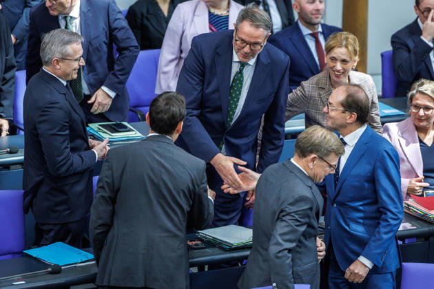 Bundestag: Alexander Schweitzer (SPD), Federal Minister of Labor and Social Affairs, after being sworn in at the German Bundestag on October 14, 2026, in Berlin, Berlin, Berlin, Germany, Bundestag