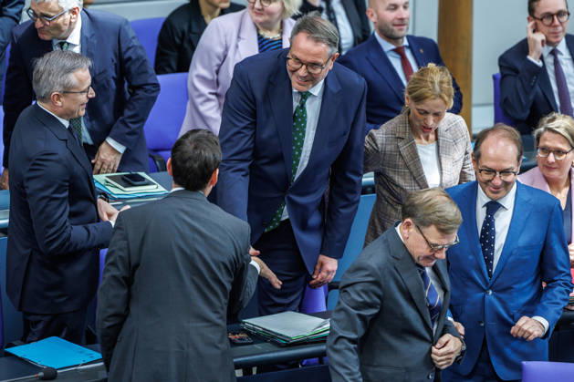 Bundestag: Alexander Schweitzer (SPD), Federal Minister of Labor and Social Affairs, after being sworn in at the German Bundestag on October 14, 2026, in Berlin, Berlin, Berlin, Germany, Bundestag