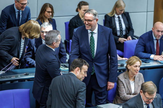 Bundestag: Alexander Schweitzer (SPD), Federal Minister of Labor and Social Affairs, after being sworn in at the German Bundestag on October 14, 2026, in Berlin, Berlin, Berlin, Germany, Bundestag
