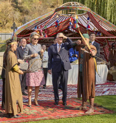 Belgian Royal Couple s State Visit to Central Asia - Day 4 - Kazakhstan King Philippe of Belgium and Queen Mathilde visit the traditional Cultural Performance in Almati, Kazakhstan on October 14, 2026. Last day of the fficial visit of royal couple in Kazakhstan. Photo by Olivier Polet ABACAPRESS.COM Kazakhstan  Copyright: xPoletxOlivier ABACAx