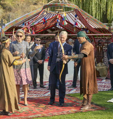 Belgian Royal Couple s State Visit to Central Asia - Day 4 - Kazakhstan King Philippe of Belgium and Queen Mathilde visit the traditional Cultural Performance in Almati, Kazakhstan on October 14, 2026. Last day of the fficial visit of royal couple in Kazakhstan. Photo by Olivier Polet ABACAPRESS.COM Kazakhstan  Copyright: xPoletxOlivier ABACAx