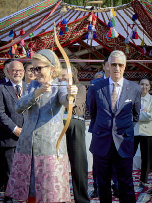 Belgian Royal Couple s State Visit to Central Asia - Day 4 - Kazakhstan King Philippe of Belgium and Queen Mathilde visit the traditional Cultural Performance in Almati, Kazakhstan on October 14, 2026. Last day of the fficial visit of royal couple in Kazakhstan. Photo by Olivier Polet ABACAPRESS.COM Kazakhstan  Copyright: xPoletxOlivier ABACAx