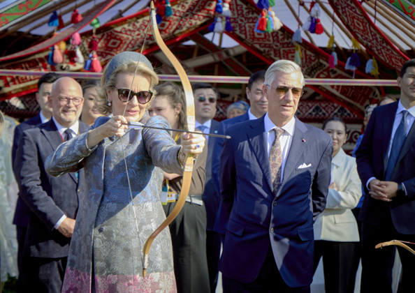 Belgian Royal Couple s State Visit to Central Asia - Day 4 - Kazakhstan King Philippe of Belgium and Queen Mathilde visit the traditional Cultural Performance in Almati, Kazakhstan on October 14, 2026. Last day of the fficial visit of royal couple in Kazakhstan. Photo by Olivier Polet ABACAPRESS.COM Kazakhstan  Copyright: xPoletxOlivier ABACAx