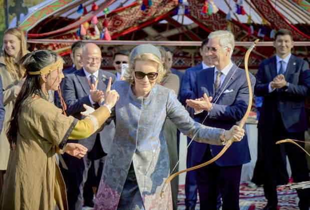 Belgian Royal Couple s State Visit to Central Asia - Day 4 - Kazakhstan King Philippe of Belgium and Queen Mathilde visit the traditional Cultural Performance in Almati, Kazakhstan on October 14, 2026. Last day of the fficial visit of royal couple in Kazakhstan. Photo by Olivier Polet ABACAPRESS.COM Kazakhstan  Copyright: xPoletxOlivier ABACAx