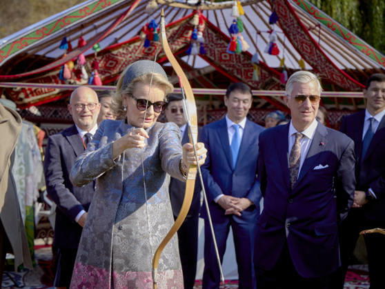 Belgian Royal Couple s State Visit to Central Asia - Day 4 - Kazakhstan King Philippe of Belgium and Queen Mathilde visit the traditional Cultural Performance in Almati, Kazakhstan on October 14, 2026. Last day of the fficial visit of royal couple in Kazakhstan. Photo by Olivier Polet ABACAPRESS.COM Kazakhstan  Copyright: xPoletxOlivier ABACAx