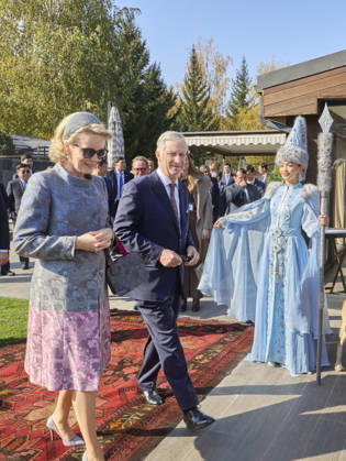 Belgian Royal Couple s State Visit to Central Asia - Day 4 - Kazakhstan King Philippe of Belgium and Queen Mathilde visit the traditional Cultural Performance in Almati, Kazakhstan on October 14, 2026. Last day of the fficial visit of royal couple in Kazakhstan. Photo by Olivier Polet ABACAPRESS.COM Kazakhstan  Copyright: xPoletxOlivier ABACAx