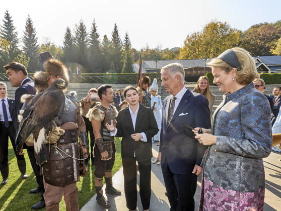 Belgian Royal Couple s State Visit to Central Asia - Day 4 - Kazakhstan King Philippe of Belgium and Queen Mathilde visit the traditional Cultural Performance in Almati, Kazakhstan on October 14, 2026. Last day of the fficial visit of royal couple in Kazakhstan. Photo by Olivier Polet ABACAPRESS.COM Kazakhstan  Copyright: xPoletxOlivier ABACAx