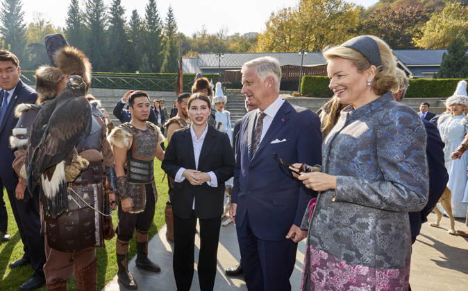 Belgian Royal Couple s State Visit to Central Asia - Day 4 - Kazakhstan King Philippe of Belgium and Queen Mathilde visit the traditional Cultural Performance in Almati, Kazakhstan on October 14, 2026. Last day of the fficial visit of royal couple in Kazakhstan. Photo by Olivier Polet ABACAPRESS.COM Kazakhstan  Copyright: xPoletxOlivier ABACAx