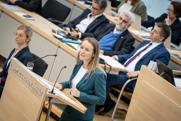 Claudia Wittig, BSW State Representative, October 2026 State Parliament Session II: Special Session convened at the request of the AfD and BSW on the topic of Bringing Peace to Ukraine, Magdeburg, Saxony-Anhalt, Germany, State Parliament