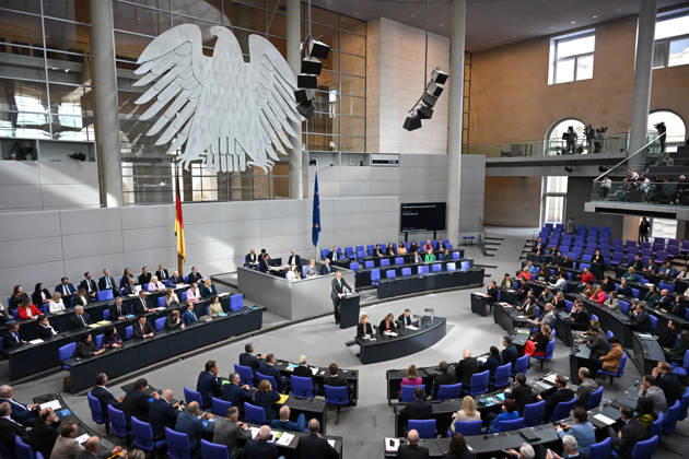 German Chancellor Friedrich Merz delivers government statement in Berlin ahead of EU Summit BERLIN, GERMANY – OCTOBER 14: German Chancellor Friedrich Merz delivers a government statement ahead of the upcoming meeting of the European Council in the Bundestag in Berlin, Germany, on October 14, 2026. Volodymyr Sindieiev Anadolu Berlin Germany. Editorial use only. Please get in touch for any other usage.  Copyright: x2026xAnadoluxVolodymyrxSindieievx